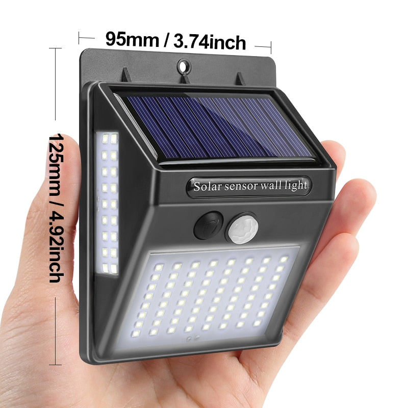 Garden Solar Lamp PIR Motion Sensor LED Solar Light Solar Powered By Sunlight Waterproof for Outdoor Wall Street Decoration